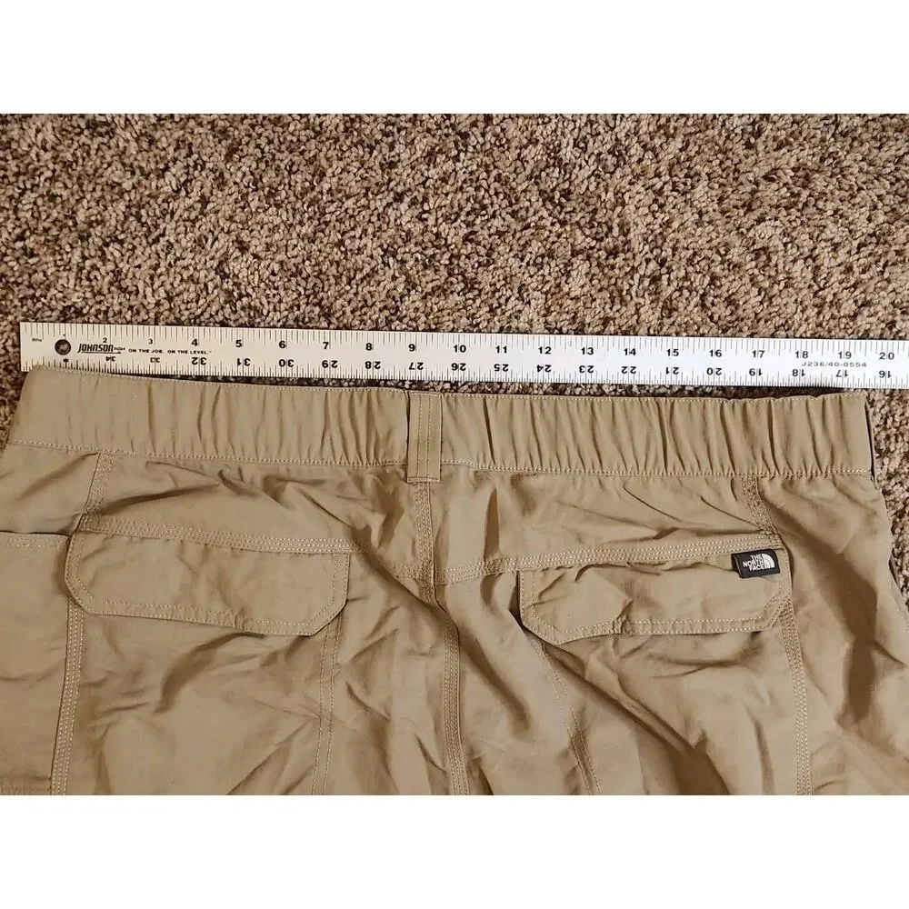 The North Face Men' XL Beige Convertible Zip-Off Hiking Trail Cargo Pants Shorts